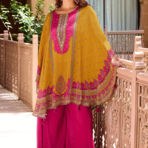 Elegant Mustard Crepe Straight Kurti with Subtle Embroidery